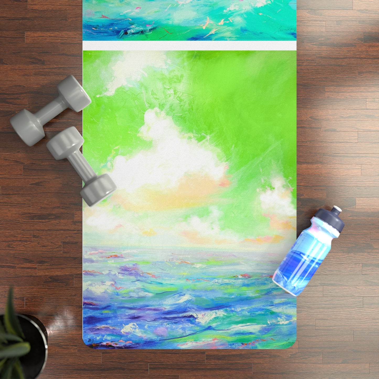 Rubber Yoga Mat Yoga By the Ocean