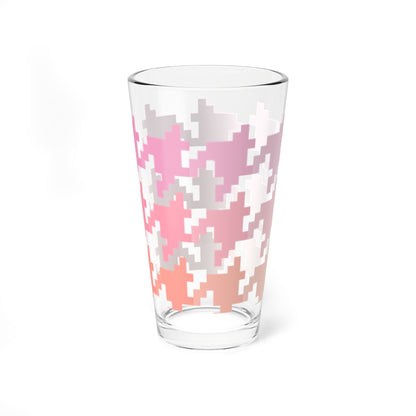 Mixing Glass, 16oz Houndstooth Fun