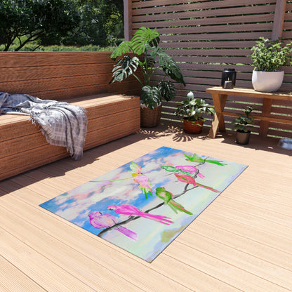 Indoor/Outdoor Rug Branch of Birds #1