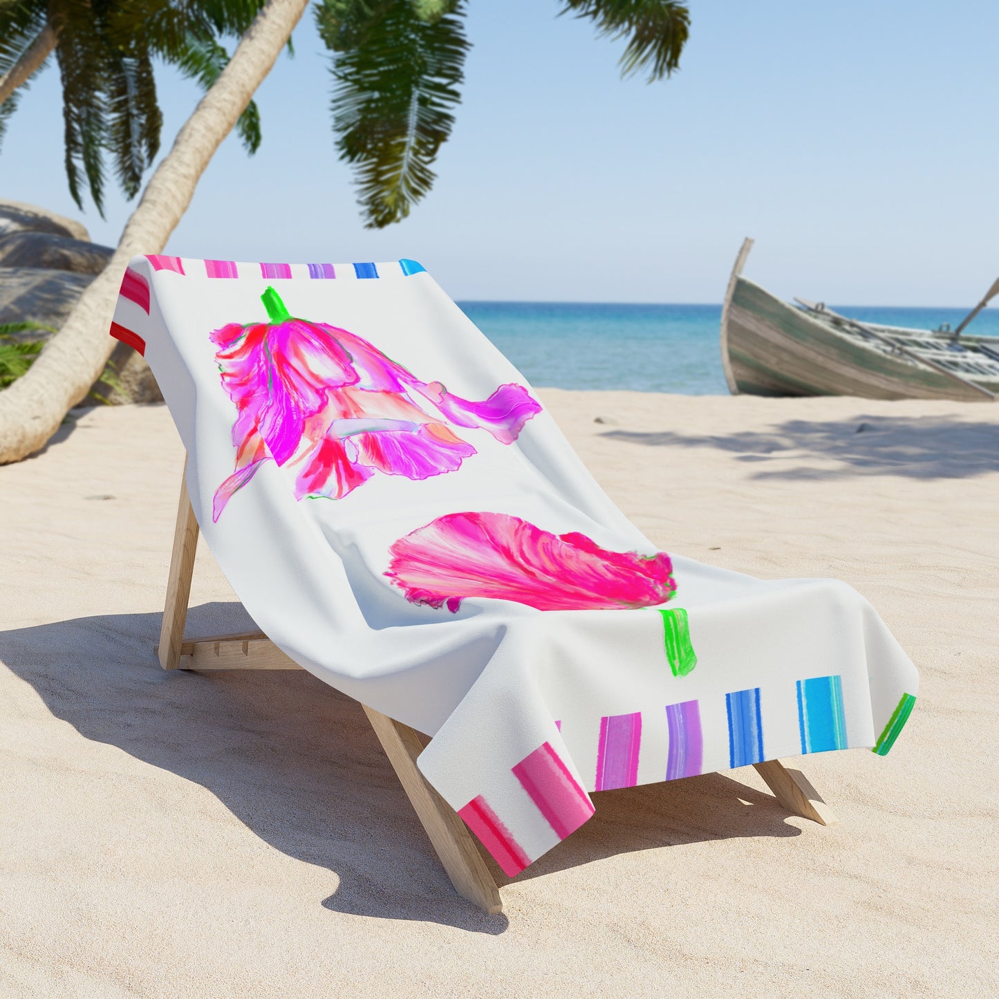 Towels Tulip Love Beach or Bath Towel