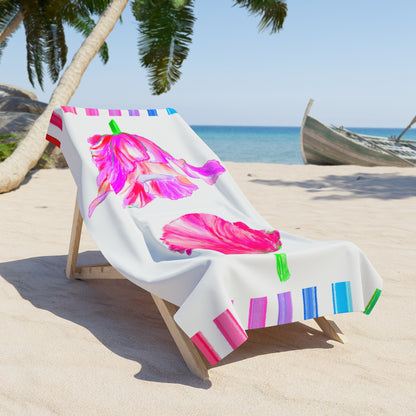Towels Tulip Love Beach or Bath Towel