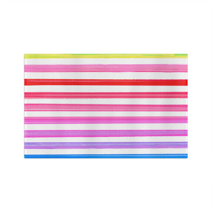 Watercolor Stripes Tea Towel