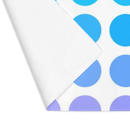 Polka Dot Joy Cotton Twill Placemat, Blue/Lilac, Creamy White Fabric Background