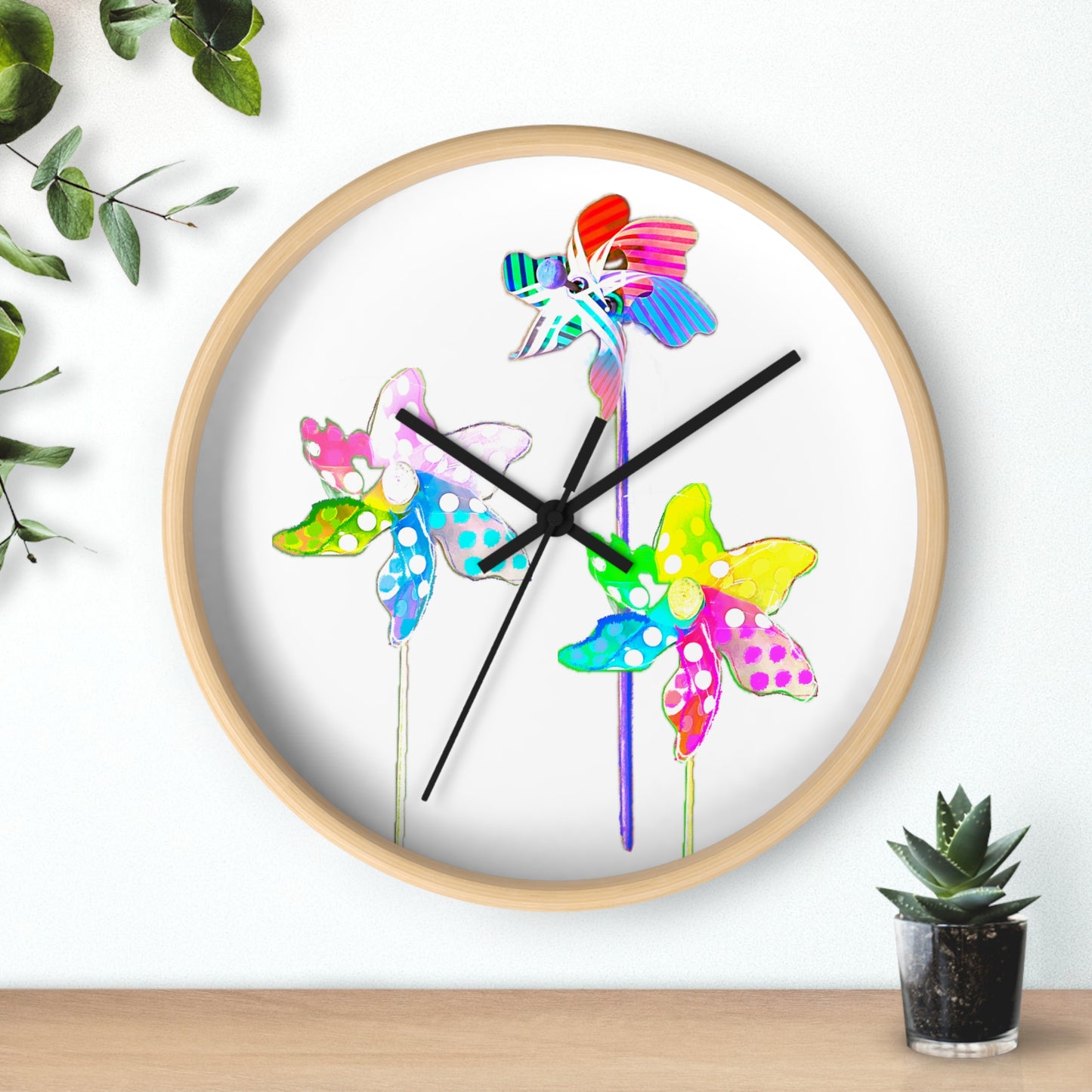 Celebrations Pin Wheel Wall Clock