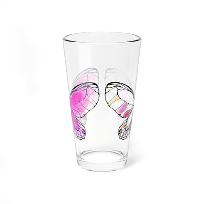 Mixing Glass, 16oz Butterfly Colorful Watercolor