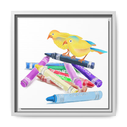 Jolly Birds Matte Canvas Framed