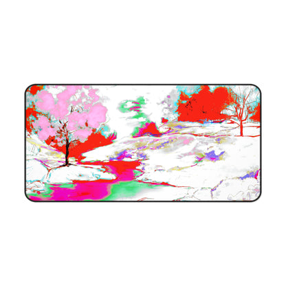 Joyful Landscapes Desk Mat, Yellow and Blue