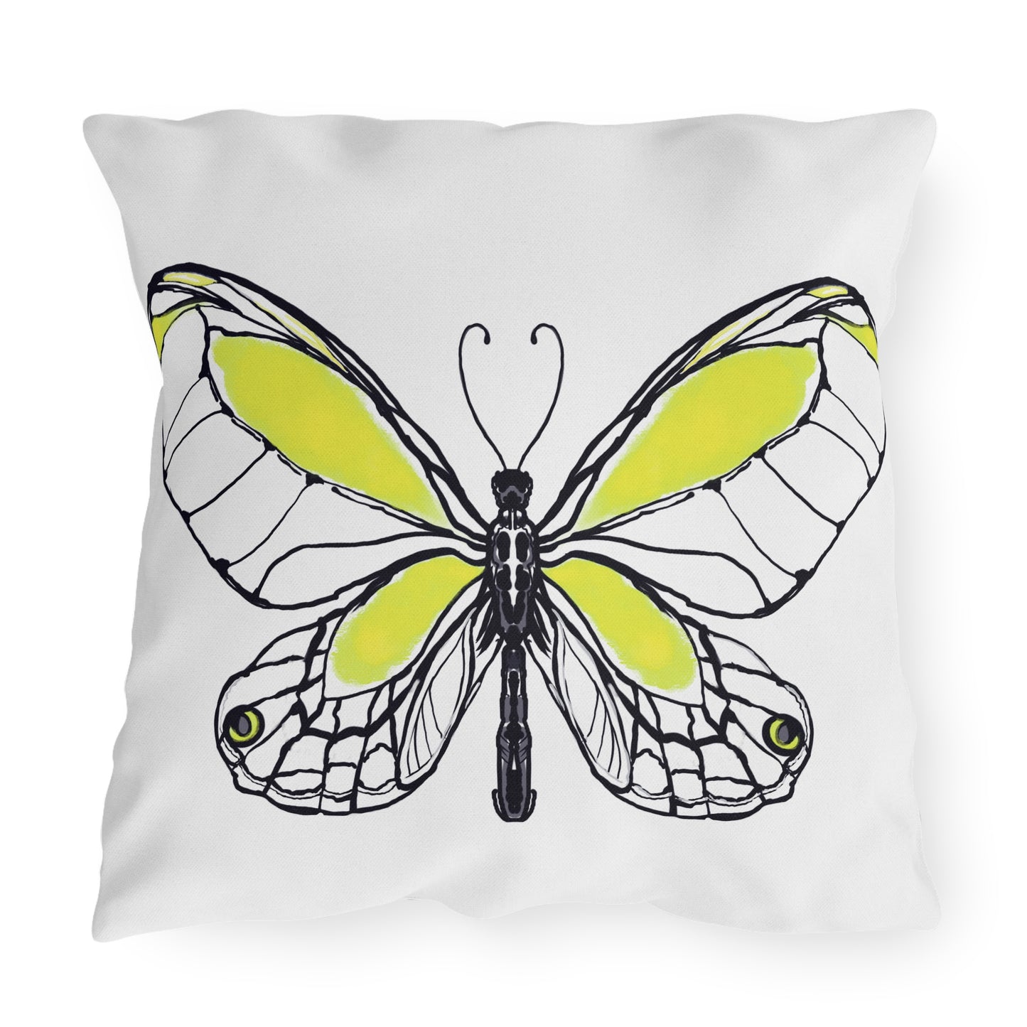 Outdoor Pillows Lulu Butterflies Yellow