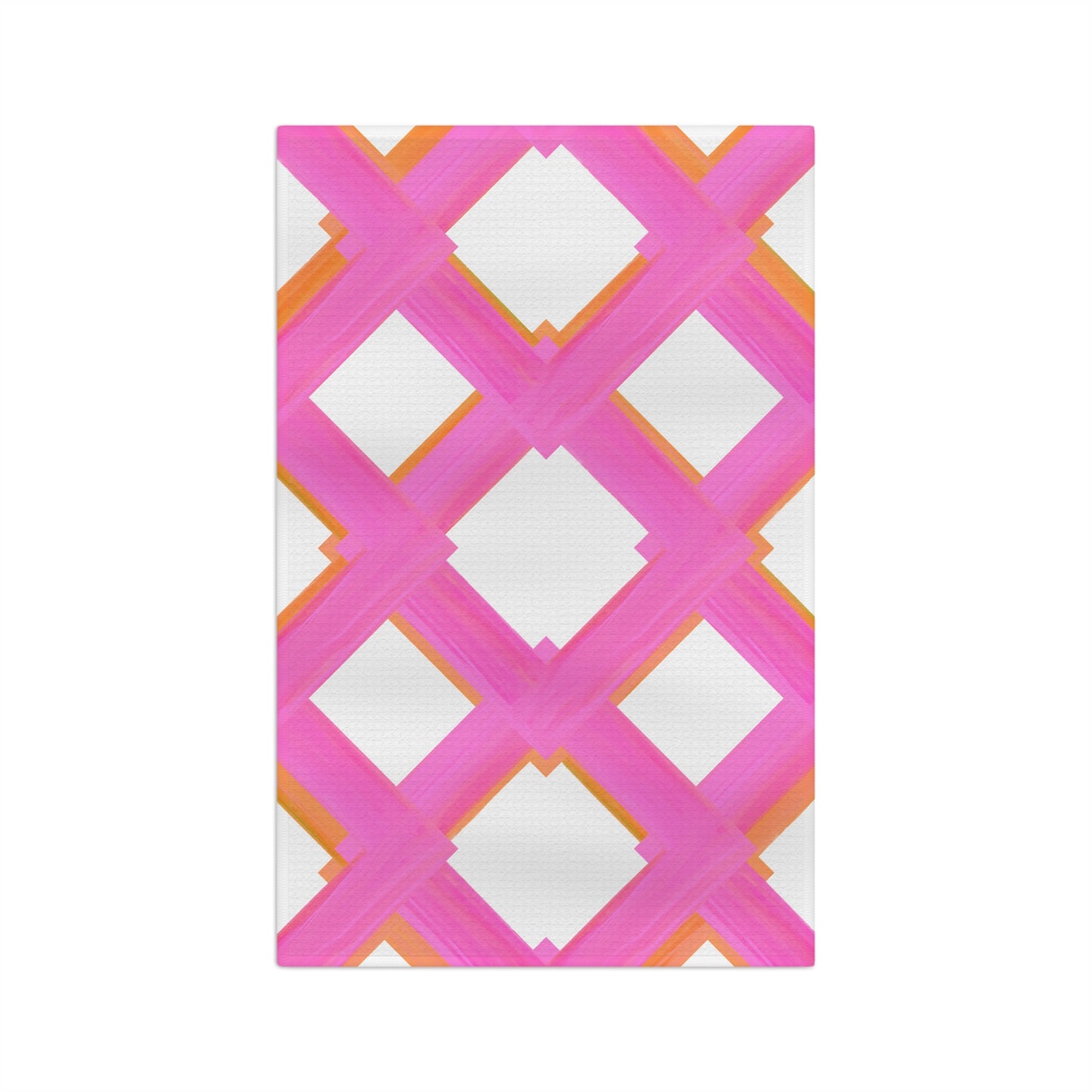 Dish Towels Microfiber Cheerful Trellis Pink