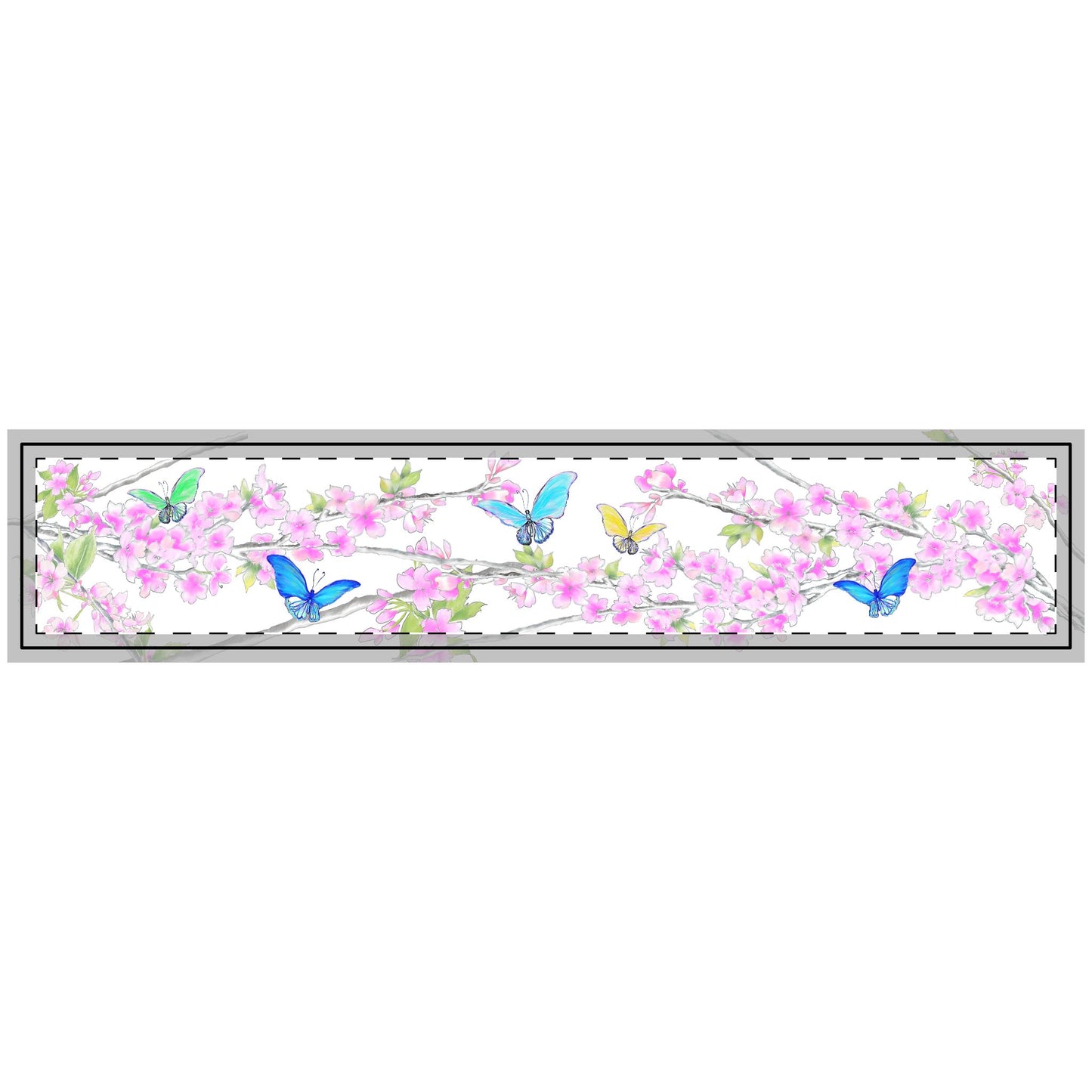 Quilted Table Runner Butterfly & Cherry Flutter