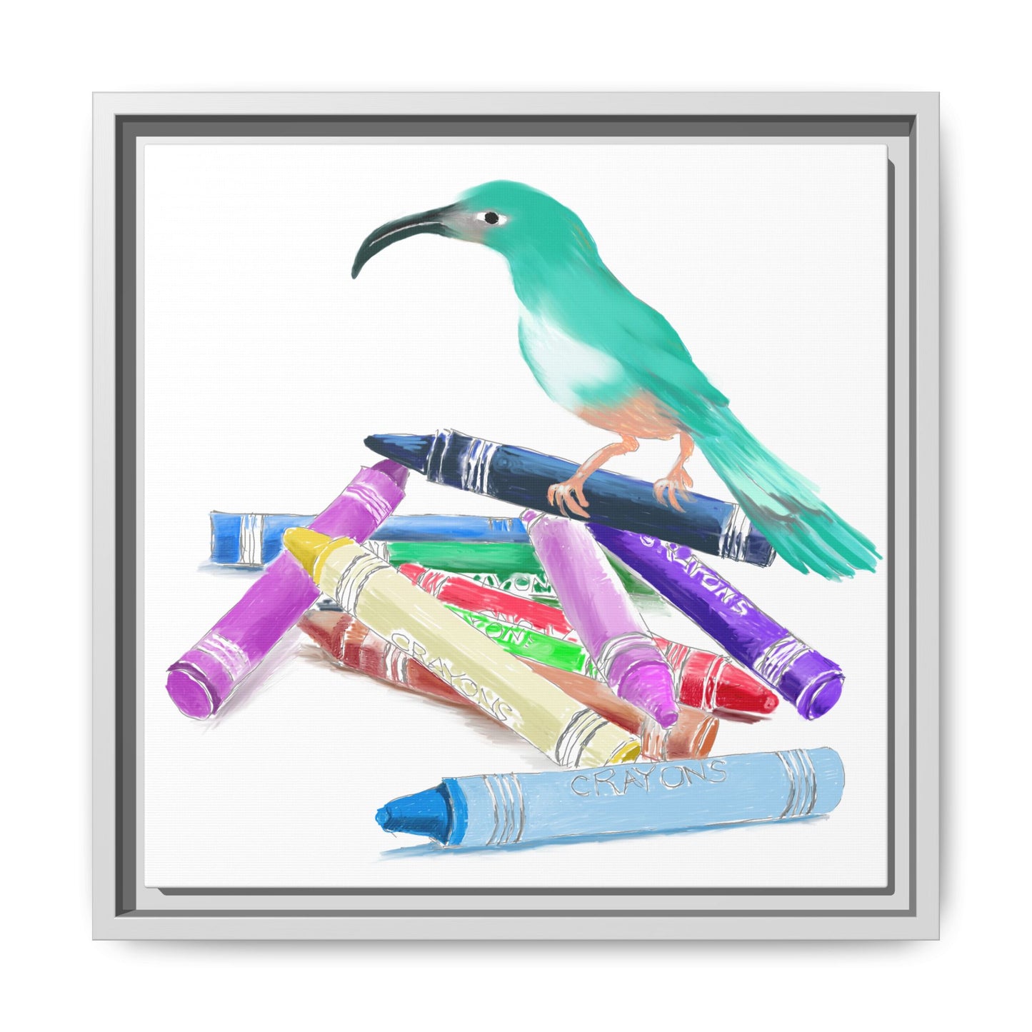 Jolly Birds Matte Canvas Framed
