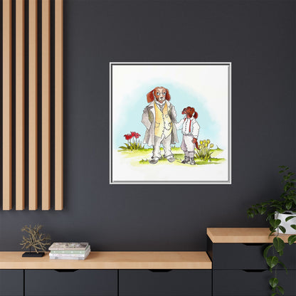 Dogi Fun Matte Canvas Framed