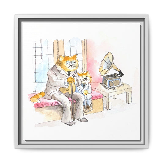 Kitty Fun Matte Canvas Framed