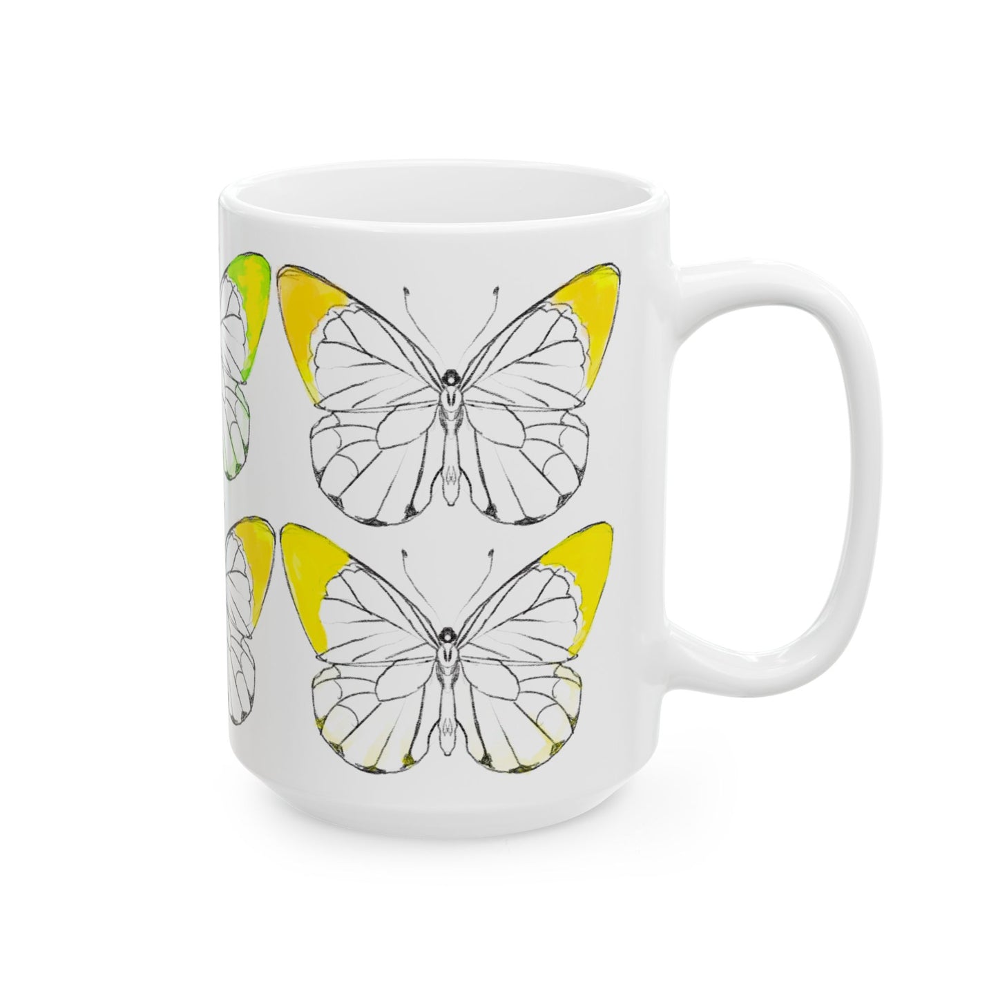 Chroma Ceramic Mug, (11oz, 15oz) Yellow