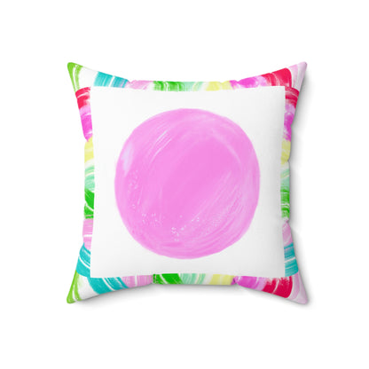 Mega Dot Polyester Square Pillow Birds