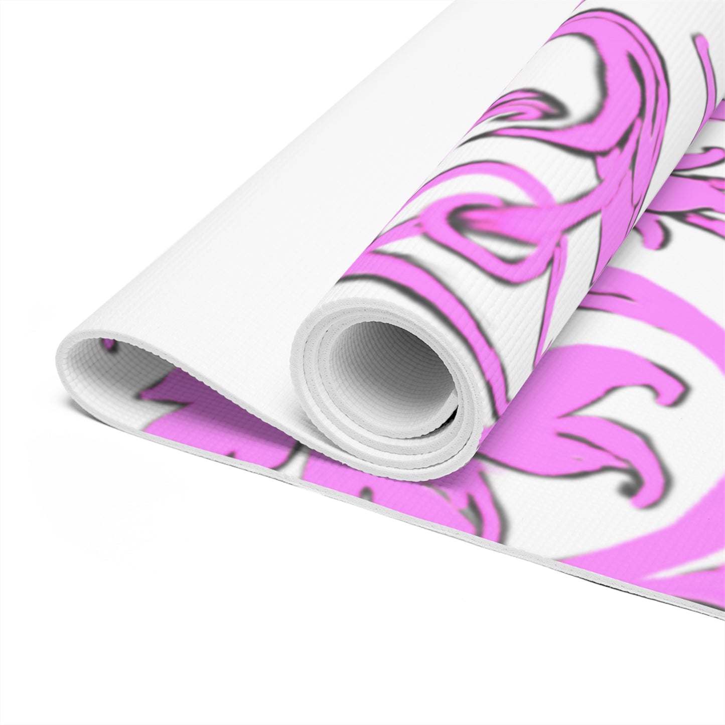 Foam Yoga Mats Scrollwork Pink