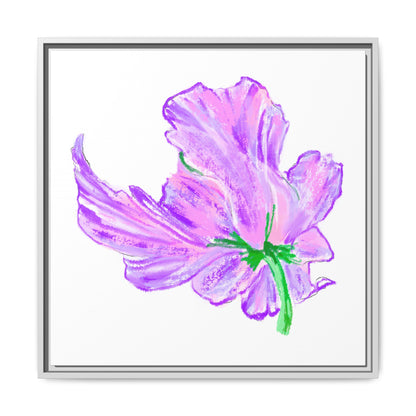 Dancing Tulips Matte Canvas, Framed (Multi-color) Lilac