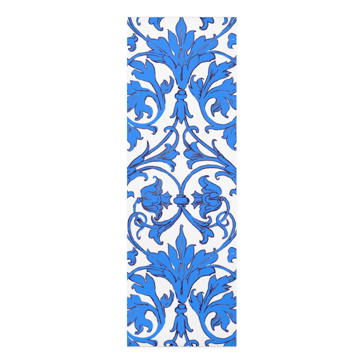 Foam Yoga Mats Scrollwork Blue