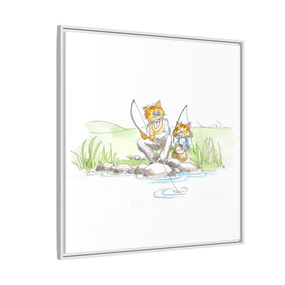 Kitty Fun Matte Canvas Framed