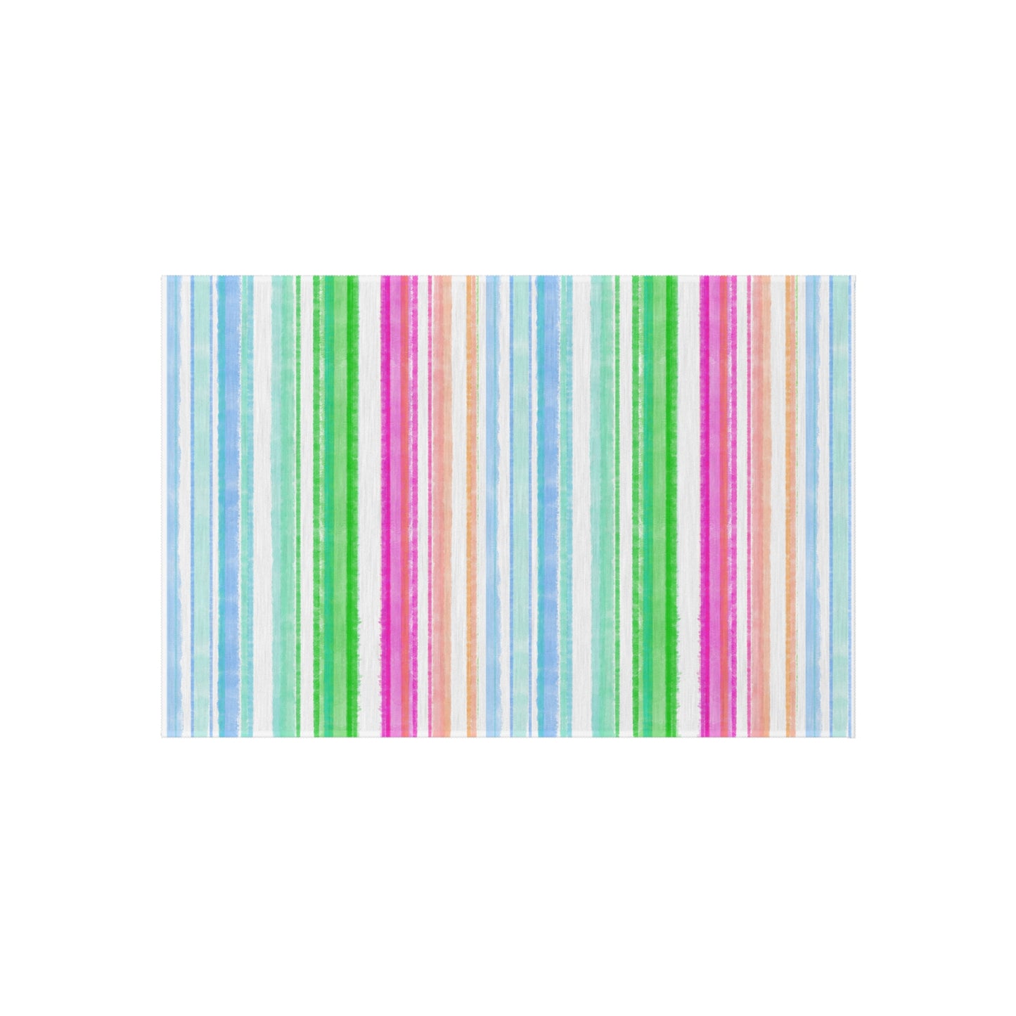 Watercolor Stripes Outdoor Rug