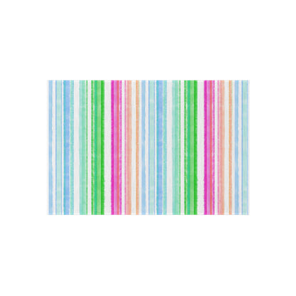 Watercolor Stripes Outdoor Rug