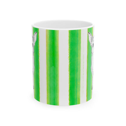 Dogi Fun Mug with Dark Green Stripes