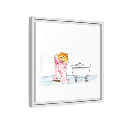Kitty Fun Matte Canvas Framed