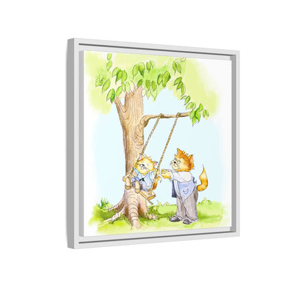 Kitty Fun Matte Canvas Framed