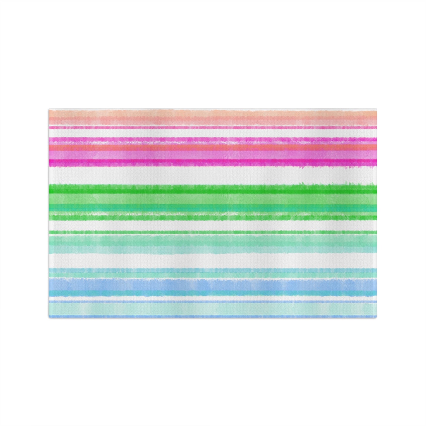 Watercolor Stripes Tea Towel