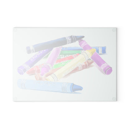 Glass Cutting Board. Crayon Cut-Up