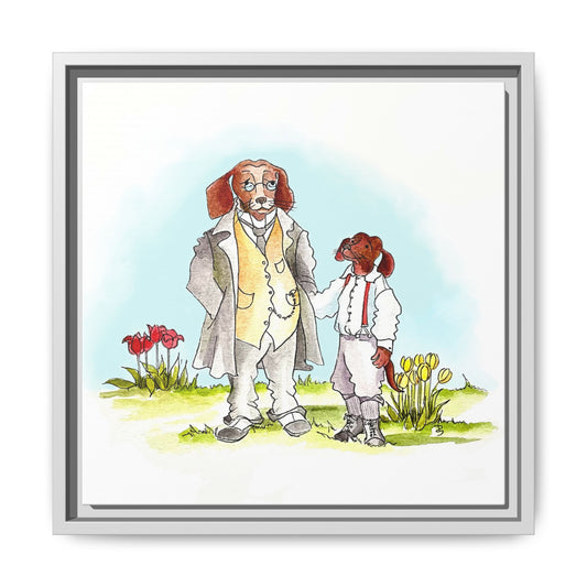 Dogi Fun Matte Canvas Framed