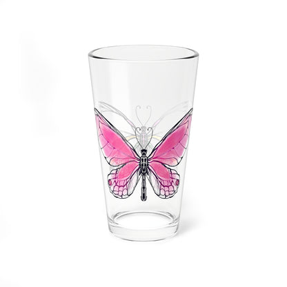 Mixing Glass, 16oz Butterfly Colorful Watercolor