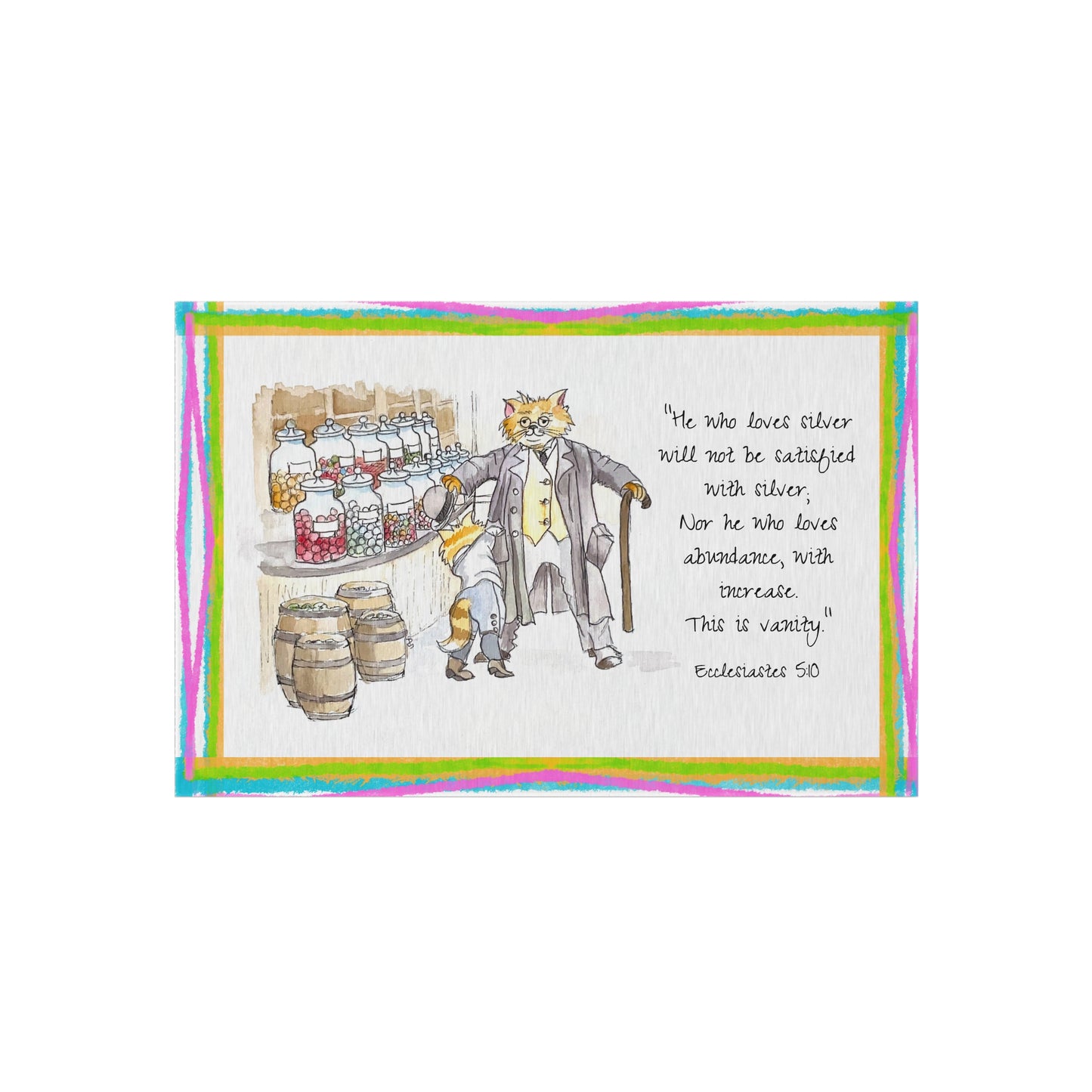 Kitty Fun Indoor/Outdoor Rug Inspirational quote