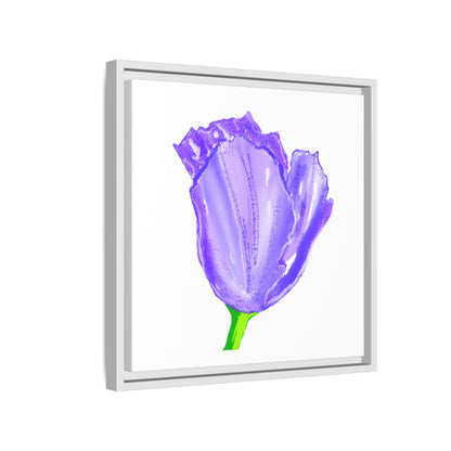 Dancing Tulips Matte Canvas, Framed (Multi-color) Purple