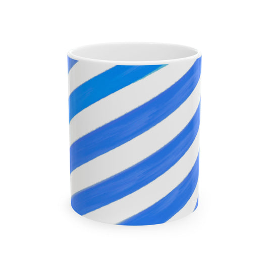 Mugs Diagonal Stripe Medium Blue, 11oz