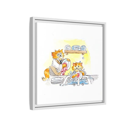 Kitty Fun Matte Canvas Framed