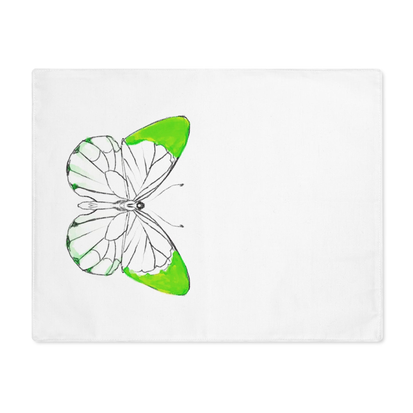 Placemat, 1pc Lucy Butterfly Green