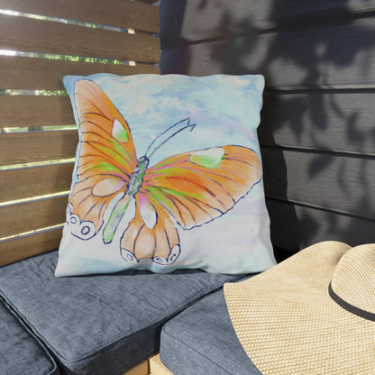 Outdoor Pillows Butterfly Orange & Lavender