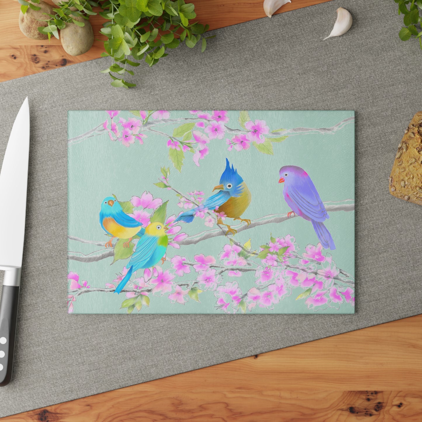 Glass Cutting Boards Cherry Chirp