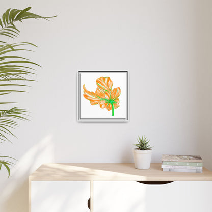 Dancing Tulips Matte Canvas, Framed (Multi-color) Orange