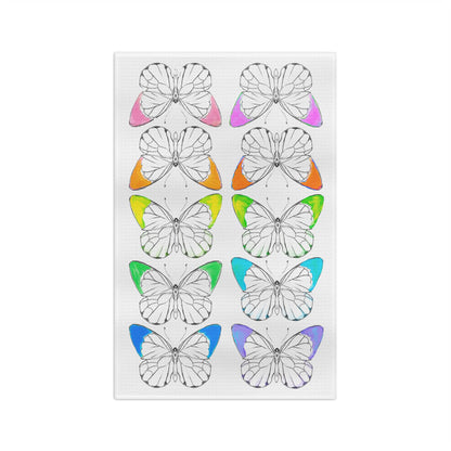 Dish Towels Microfiber Rainbow Butterflies