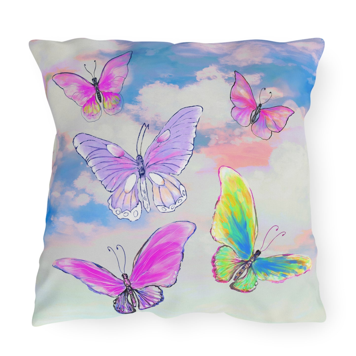 Outdoor Pillows Fluttering Butterflies B