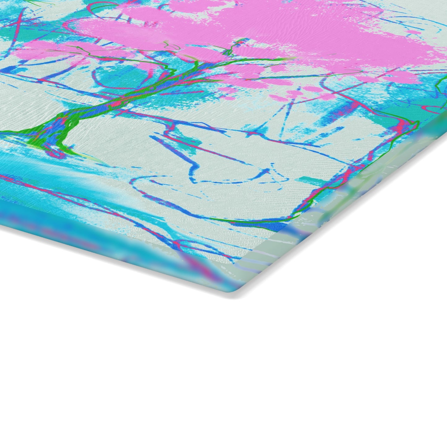 Glass Cutting Board Watercolor Landscape