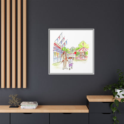 Dogi Fun Matte Canvas Framed