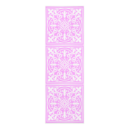 Scrollwork Exercise Mat Pink