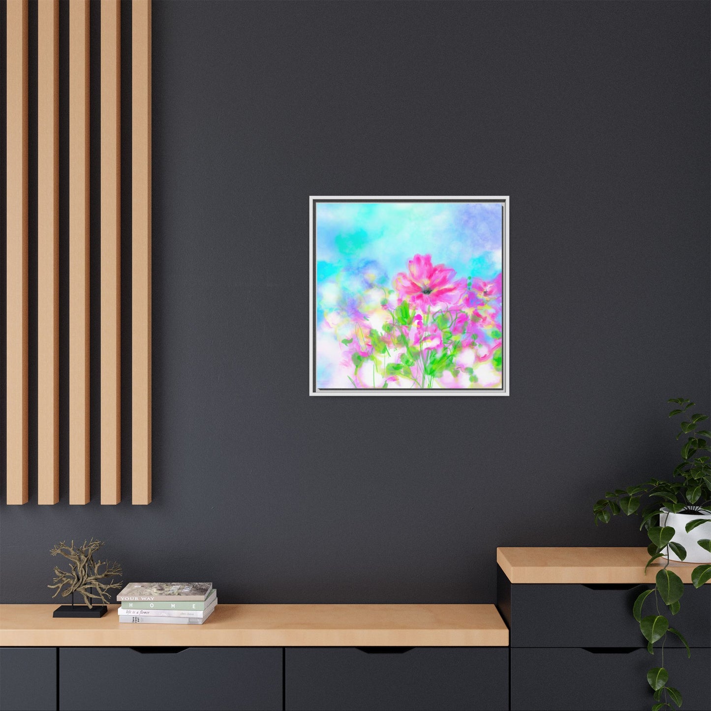 Flower Fun Framed Matte Canvas