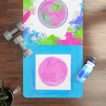 Rubber Yoga Mat Colorful Childlike Energy
