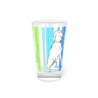 Dogi Fun Pint Glass, 16 oz Parade of Dogs