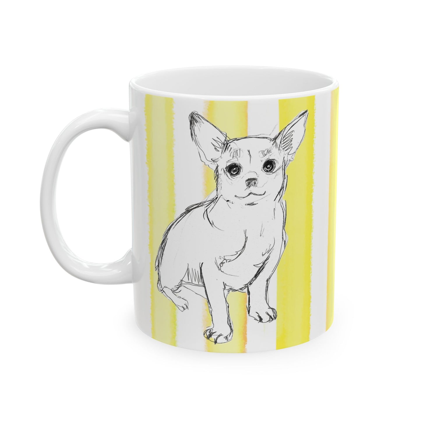 Dogi Fun Mug with Yellow Stripes