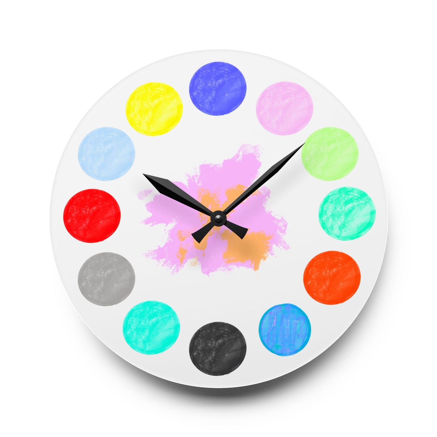 Clocks Acrylic Wall Polka Dot Palette